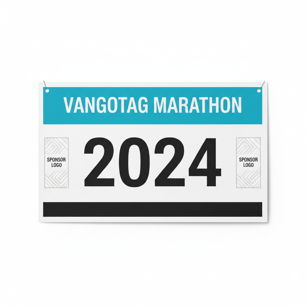 VangoTag Marathon Race Bib - hover view